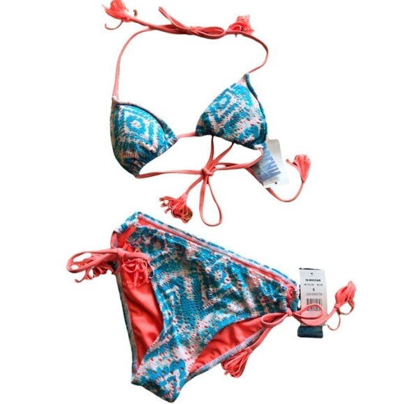 NWT InMocean Electric Tie Dye Triangle Bikini Small - Picture 1 of 7
